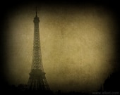 Eiffel tower, Paris, vintage style ttv photograph, PARIS STORIES 3, dark, romantic, mysterious, travel photography, fine art print