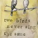Communication, Two Birds collage, 7x10 print