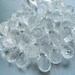 Genuine Rock Crystal Faceted Drop Briolette Teardrop 6 Beads set