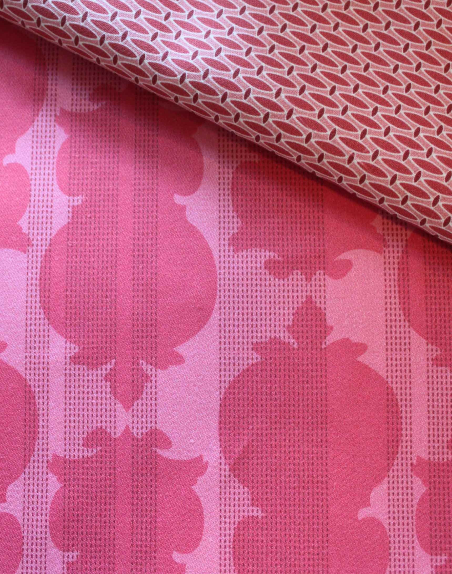 Pink Medallion Fabric - One Yard