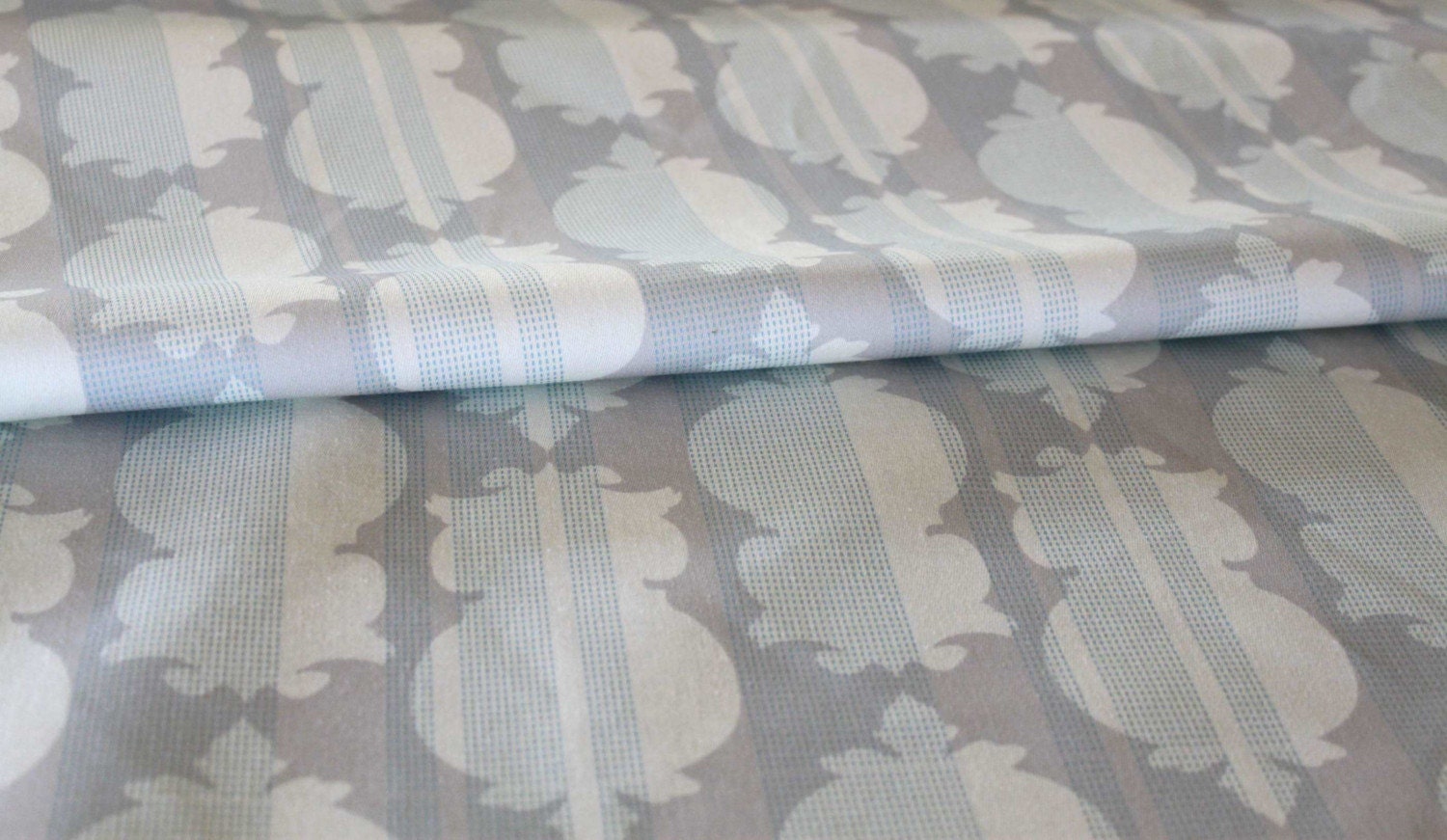 Grey Medallion Fabric - One Yard