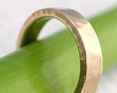 ON SALE Simple Facets in Yellow 5mm Modern Wedding Band or Stacking Ring