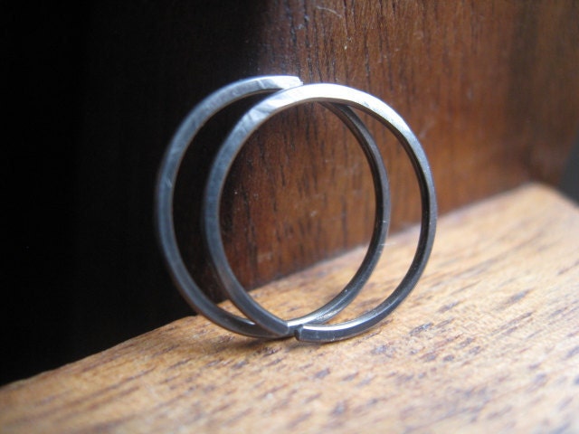 mens earrings. dark silver earrings. mens jewelry. gifts for him. dark silver niobium.