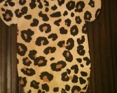 Pack of 30 Leopard print Baby shower onesie napkins and or banner Each one handmade Safari theme Il_170x135