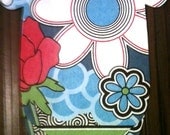 Pack of 30 Retro flowers Baby shower onesie napkins or decoration Each one handmade Il_170x135