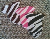 Pack of 30 Zebra stripes Baby shower onesie napkins or banner decoration Black, Pink, and or Chocolate Brown with white Il_170x135