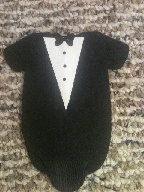 Set of 30 Baby Shower or first birthday onesie tuxedo napkins for your little man Il_170x135