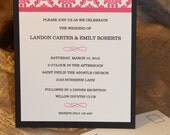 Elegant Hot Pink and Black Damask Wedding Invitations Il_170x135