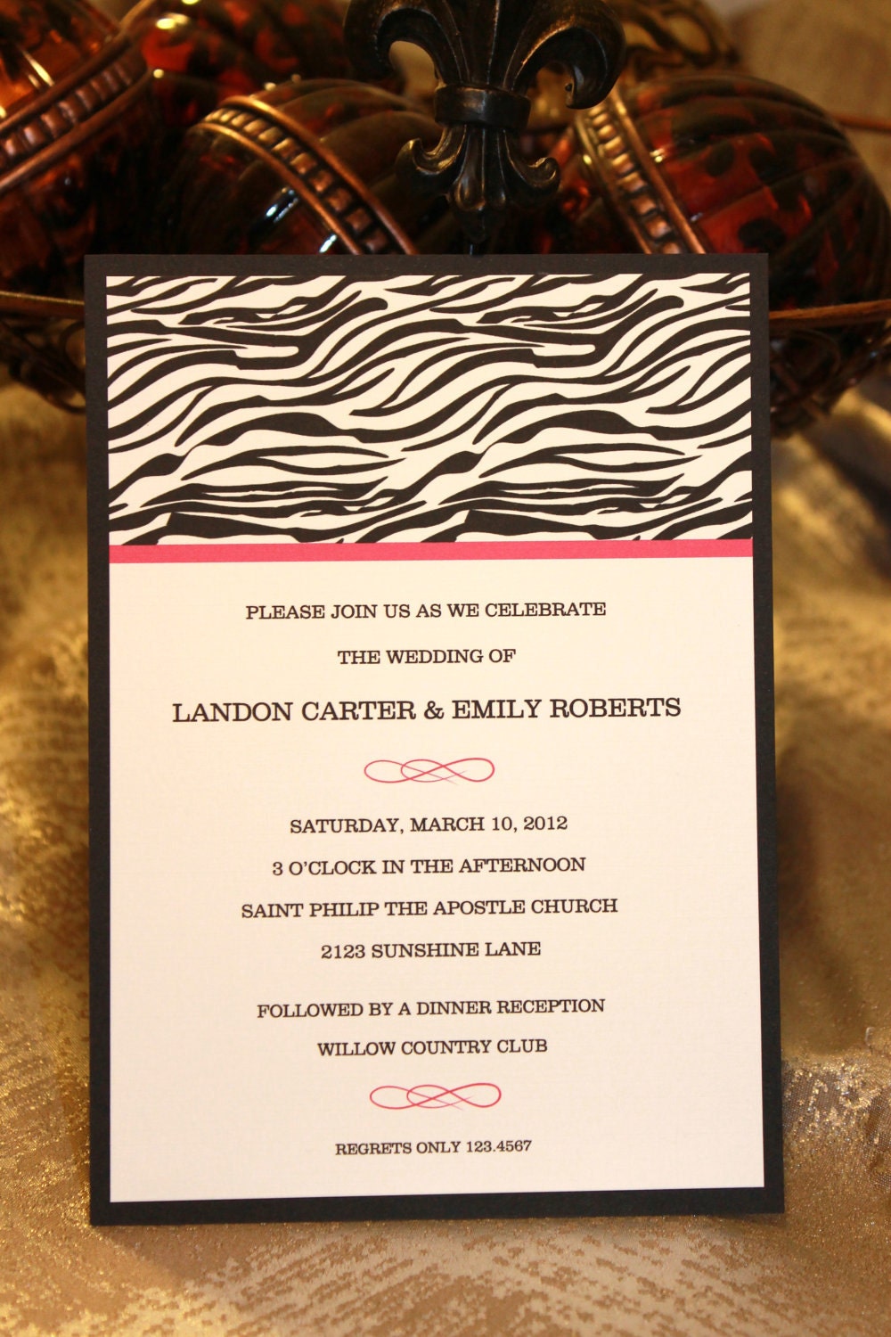 Elegant Zebra Print Wedding Invitations Il_170x135