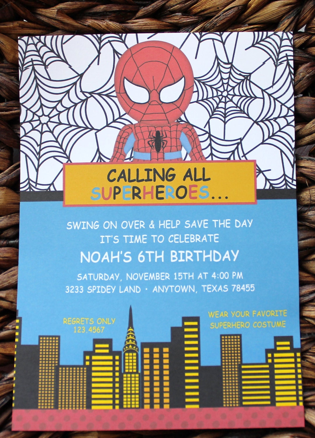 Superhero Spiderman Birthday Party Invitations Il_170x135