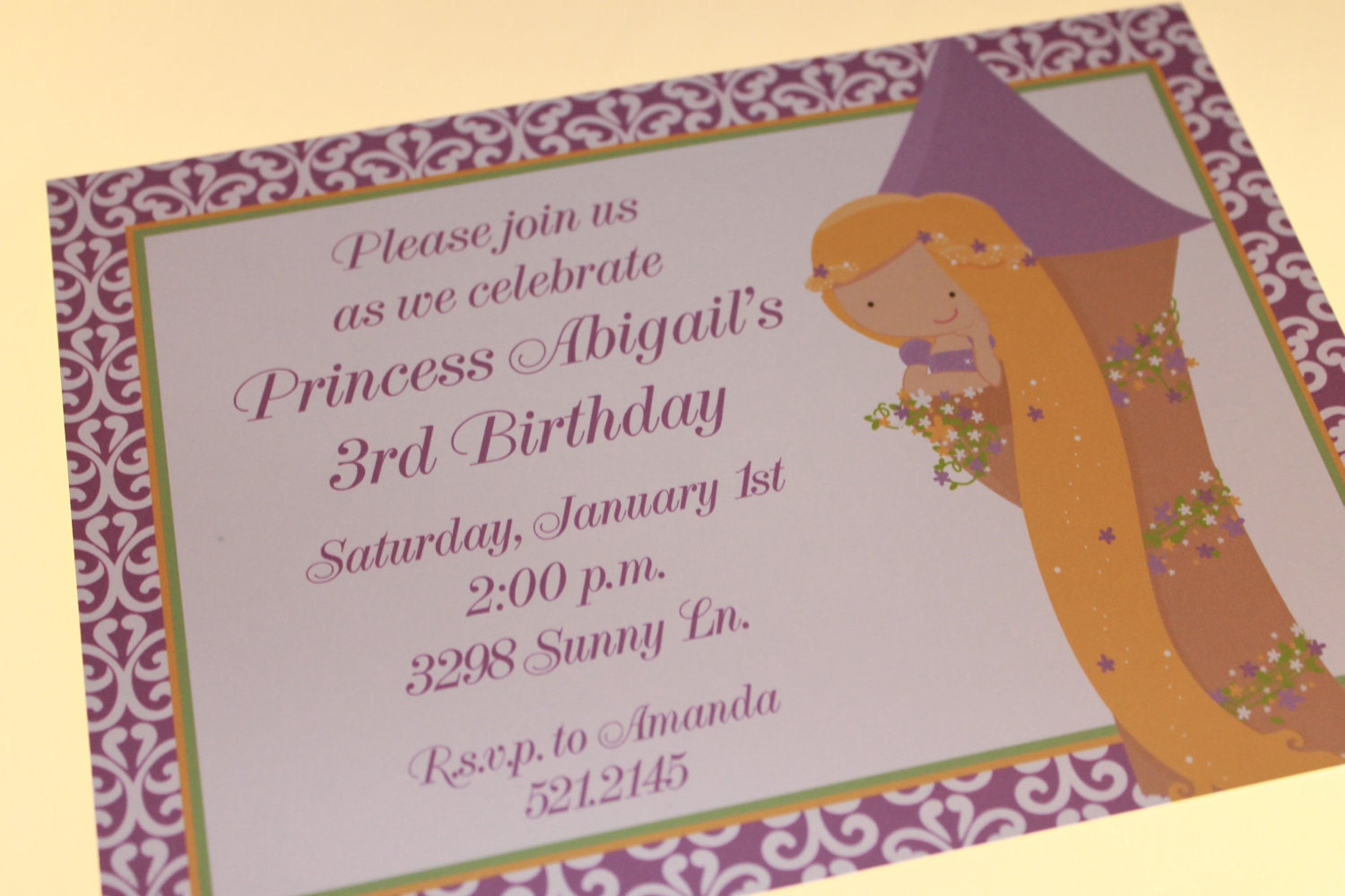 Rapunzel Birthday Invitations Il_170x135