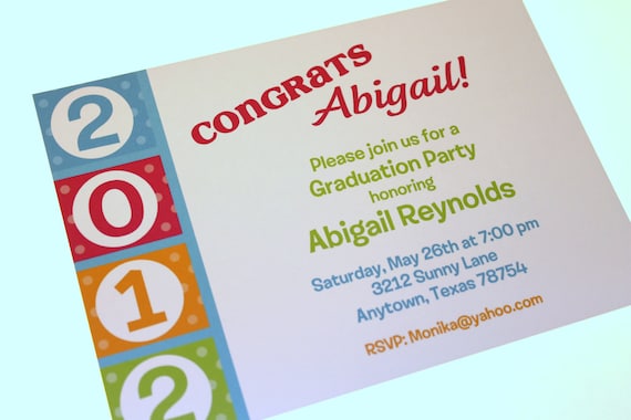 Graduation Party, Announcement Invitation Il_570xn