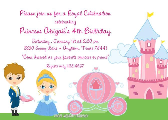 Princess Birthday Invitations Il_570xn