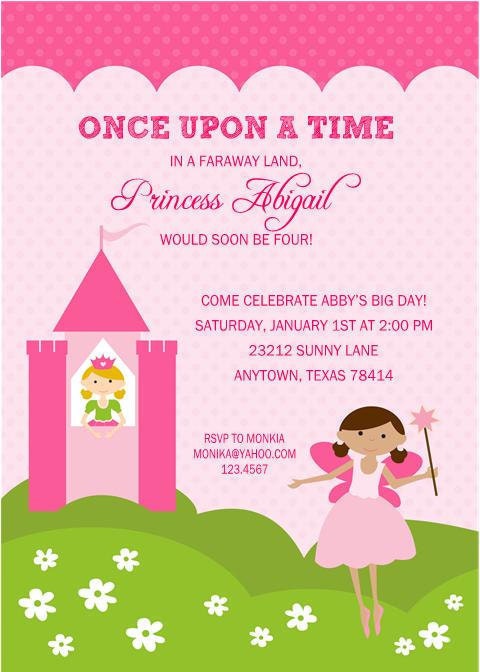 Princess Birthday Party Invitations Il_570xn