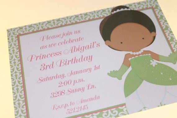 Princess Tiana Birthday Invitations Il_570xn