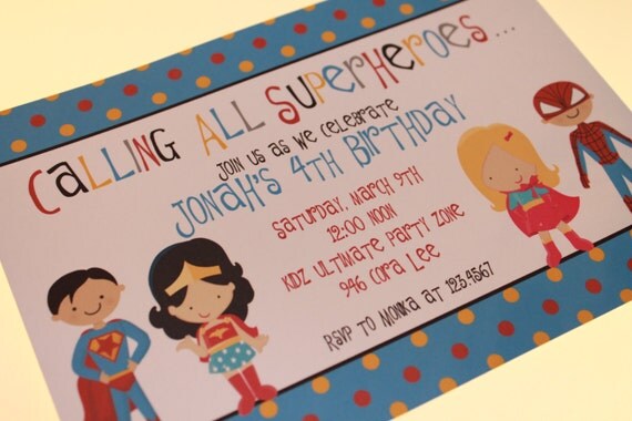 Superhero Birthday Invitation Il_570xn