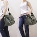 Father Day Sale - Army Green Canvas Women Shoulder Bag, Tote, Crossbody Messenger, Diapers Bag, Laptop, Travel, School Bag, Handbag - EZ