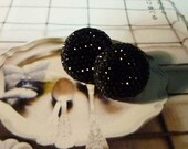 Glitter Round Rock Stud Earrings