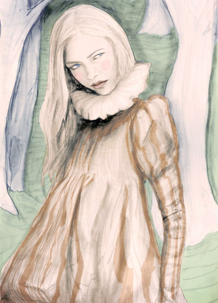 The Girl in Alexander McQueen -  13in X 19in Art Print