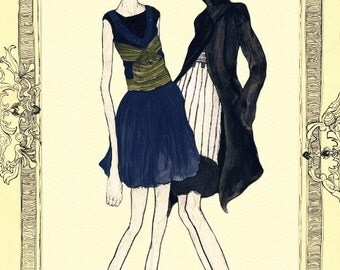 The Bowler Hat Girls 9in X 17in Art Print on 13in X 19in