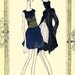 The Bowler Hat Girls 9in X 17in Art Print on 13in X 19in