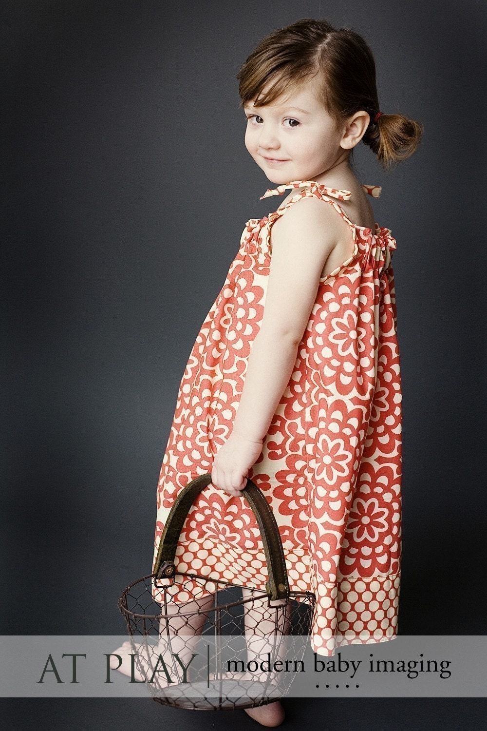 Pillowcase dress wallflower and dots in cherry  OUT OF PRINT  Get It Fast