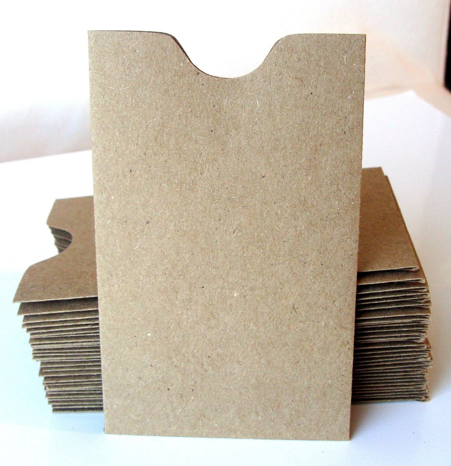 20 Mini Brown Bag Natural KRAFT Paper Card Sleeve Envelopes . 2.25 x 3.625