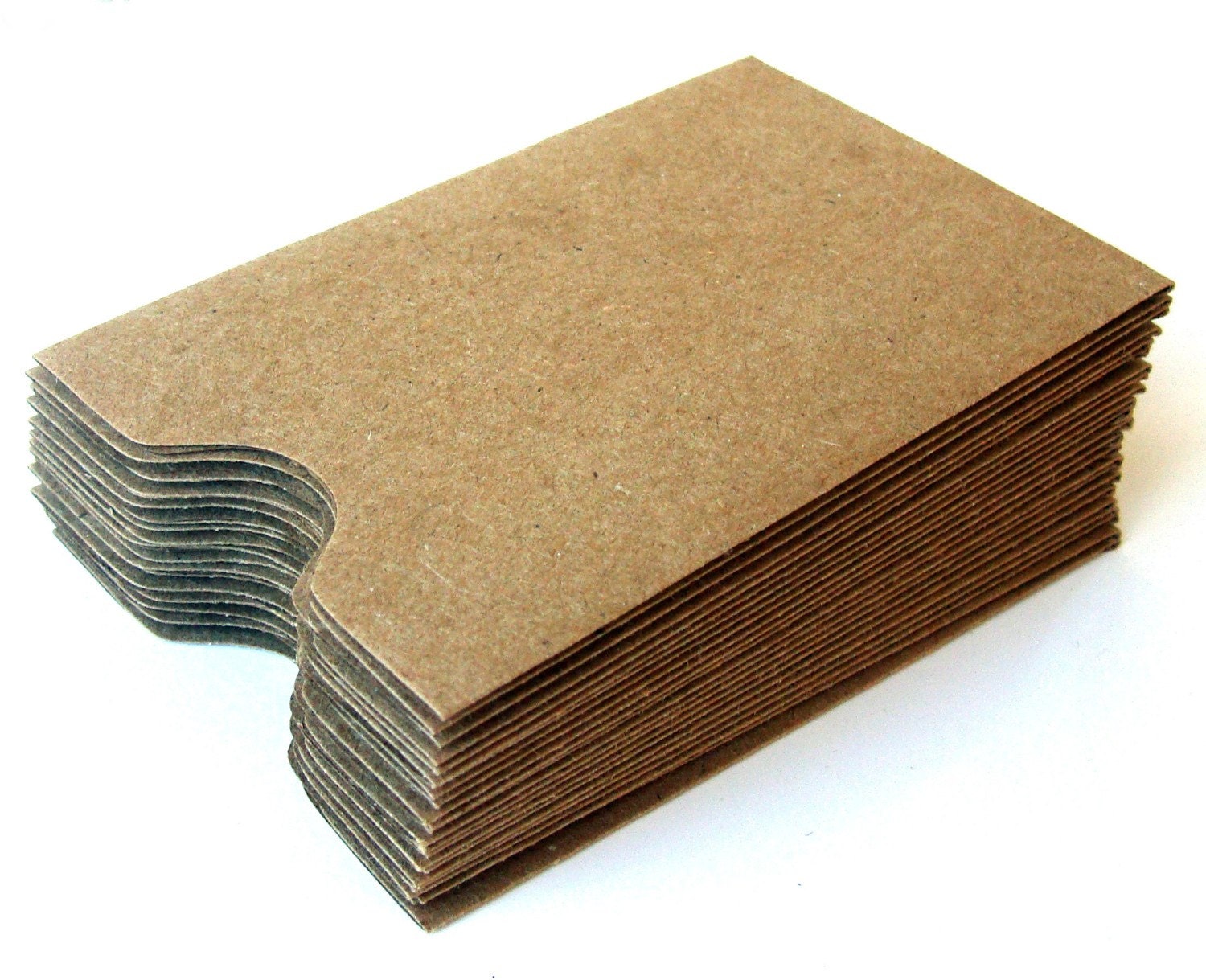 20 Mini Brown Bag Natural KRAFT Paper Card Sleeve Envelopes . 2.25 x 3.625