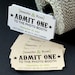 10 Personalized Photo Booth Tags . ADMIT ONE Ticket Prop for Wedding or Party Photo Booth. 2 x 3.5