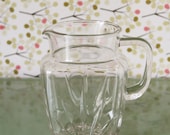 Vintage Glass Pitcher, Juice Pitcher, Cocktail Pitcher