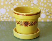 Vintage Planter McCoy Pot, Pottery Planter, Flower Pot, Yellow