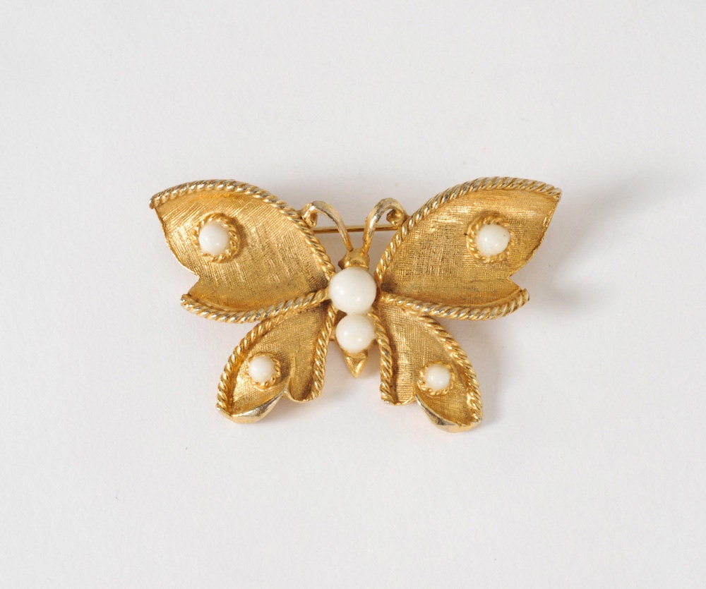 1950's Vintage Butterfly Brooch - Butterfly Pin - Mid Century Jewelry