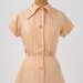 1930s Natural Raw Silk Dress