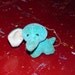 Blue corderoy toy elephant