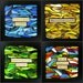 Rainbow Mosaic - Glass Art - HOME is where the DOG HAIR is - Dog Humor - Colorful Art - Mosaic Window