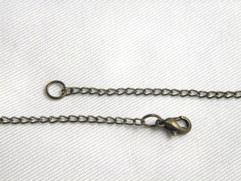 18" Chain Necklace, Lead Free and Nickel Free, Antique Brass, Link: 2x3.5mm - 3pcs
