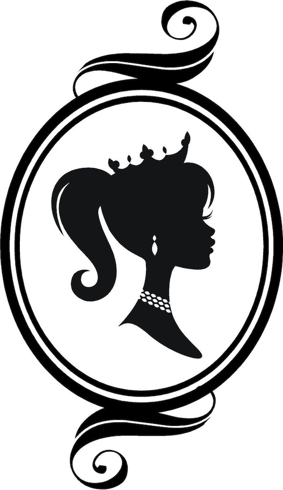 Cameo Princess Silhouette - vinyl wall graphic