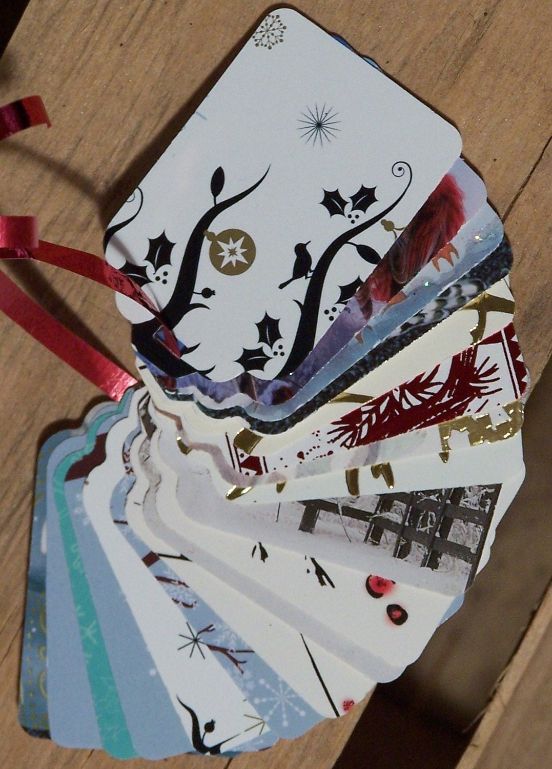 Upcycled Holiday Gift Tags - Snow Creatures