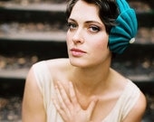 teal shell- made to order hat