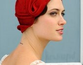 Rag Time - red cloche - made to order