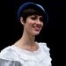 blue hat with black bow-made to order