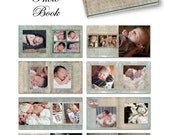 Photo Book - PARKER ELLIOT -  Photoshop Templates for Photographers. 5X5 Square Photo Book - 20 Pages Plus Cover Design