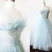 25% OFF SALE vintage 50s party dress / blue tulle gown / prom dress