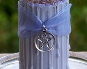 WITCH SIGHT Vision of Lasier Amethyst Soy Candle w/ Lapis Lazuli and 6 Grael Herbs for Second Sight, Prophetic Insight, Visions, Divination
