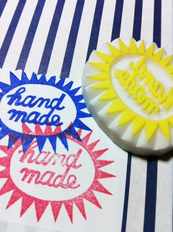 handmade rubber stamp. hand carved stamp. handmade. for makers. no3.
