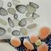 PEBBLE hand carved rubber stamp - handmade rubber stamp - set of 6