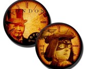 Time Travel Motion collage sheet No2 - 1.5 inch circles/38mm