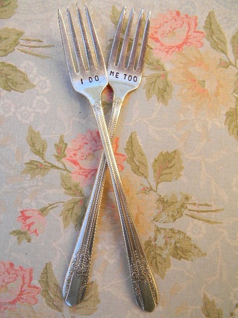 Wedding Forks. I Do Me Too Vintage Wedding Fork Set for Cake Reception