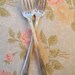 I Do Me Too Wedding Forks. Hand Stamped Vintage Wedding Reception Fork Set.