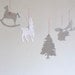 set of  5 Christmas felt ornaments